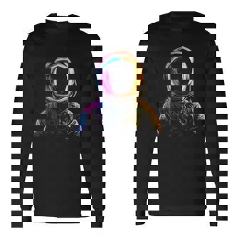 Astronauta Motivo Ilustración Astronauta Camiseta de manga larga - Regaloses