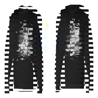 Astronaute Avec Une Bière T-shirt à manches longues - Cadeauxyz