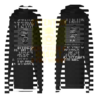 Attention Airsoft Airsofter Bille Humouroft Airlogan Fan T-shirt à manches longues - Cadeauxyz