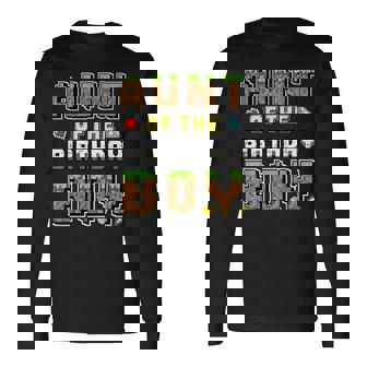 Aunt Of The Birthday Boy Gamer Pixel Birthday Party Matching Long Sleeve T-Shirt | Seseable CA