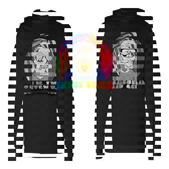 Aunt Emma Techno Hardtekk Acid Raver Breakcore Cybergrind Long Sleeve T-Shirt | Mazezy