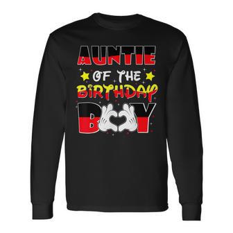 Auntie Of The Birthday Boy Matching Nephew Family Bday Long Sleeve T-Shirt | Seseable UK
