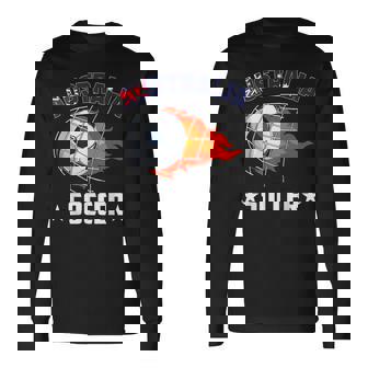 Australia Soccer Australian Rules Football Long Sleeve T-Shirt | Mazezy