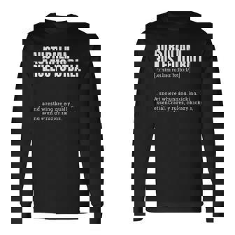 Australian Rules Football Crazy Fans Definition Long Sleeve T-Shirt | Mazezy