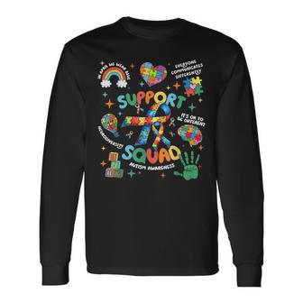 Autism Awareness Autism Support Squad Family Heart Puzzle Long Sleeve T-Shirt - Thegiftio UK