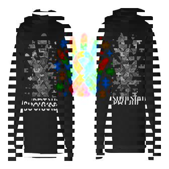 Autism Awareness Autism Support Squad Long Sleeve T-Shirt - Monsterry