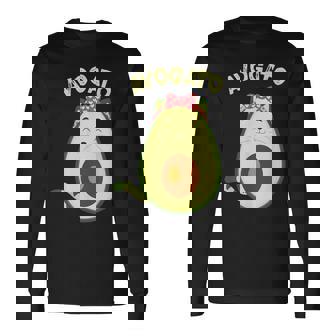 Avogato Gato Aguacate Divertido Regalo Mamá Embarazada Camiseta de manga larga - Regaloses