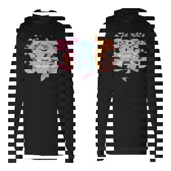 Axolotl Boba Tea Bubble Tea Axolotl Gaming Ramen Axolotl Small Black Long Sleeve T-Shirt - Thegiftio