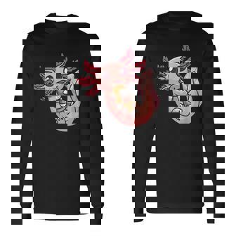 Axolotl Con Peluche Intile Kawaii Assolotto Maglietta a maniche lunghe - Novitaregali