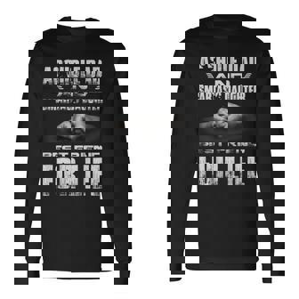 On Back Asshole Dad And Smartass Daughter Best Friend For Long Sleeve T-Shirt - Monsterry