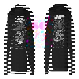 Back To 80'S ヴィンテージレトロi Love 80年代グラフィックデザイン 長袖Tシャツ - Kawaiitshirt