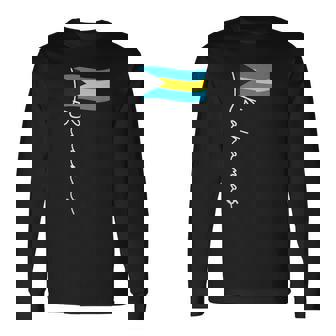 Bahamas Flag Vacation Bahamian Pride Bahamas Long Sleeve T-Shirt | Seseable CA