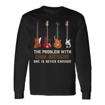 Bajista Instrumento Musical Rock Música Bajo Eléctrico Camiseta de manga larga - Regaloses