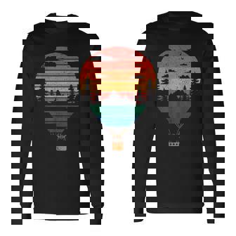 Ballooning Adventure Retro Hot Air Balloon Ride Long Sleeve T-Shirt | Mazezy