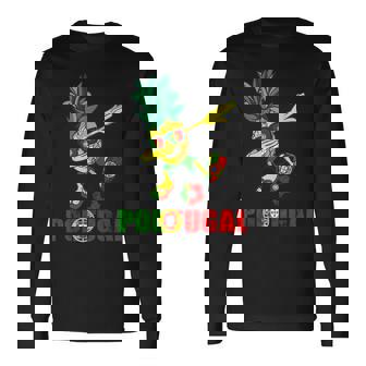 Bandera De Portugal Dabbing Piña Portugal Fútbol Portugal Camiseta de manga larga - Regaloses