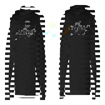 Bandera Mapa Canario Recuerdo Islas Canarias España Camiseta de manga larga - Regaloses