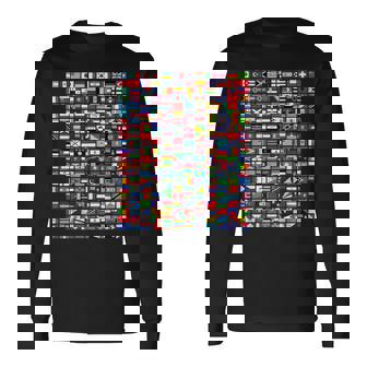 Banderas Del Mundo Banderas Internacionales Banderas De País Para Niños Camiseta de manga larga - Regaloses