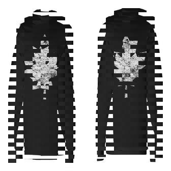 Bandiera Del Canada Retrointage Foglia D'acero Orgoglioso Maglietta a maniche lunghe - Novitaregali