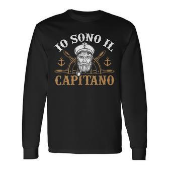 Barca Capitano Divertente Barche Ioono Il Capitano Nave Maglietta a maniche lunghe - Novitaregali