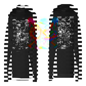 Baseball Drip Boys Ice Cream Youth Sweet Bat Cleats Glove Long Sleeve T-Shirt - Monsterry