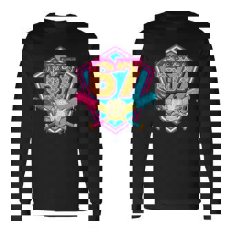 Baseball Drip Jersey Number 67 For Players & 67Th Birthday Long Sleeve T-Shirt | Seseable CA