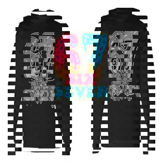 Baseball Drip Number 67 Player Or 67Th Birthday Long Sleeve T-Shirt | Seseable CA