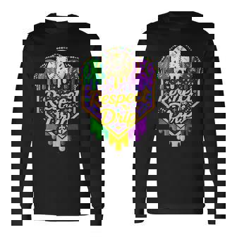 Baseball Ice Cream Respect The Drip Mardi Gras Carnival Boys Long Sleeve T-Shirt - Thegiftio