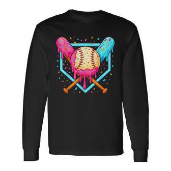 Baseball Sport Respect The Drip Boys Baseball Long Sleeve T-Shirt | Mazezy
