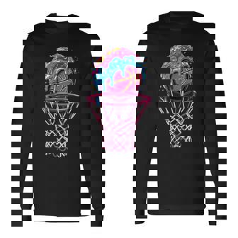Basketball Drip Boys Sprinkles Ice Cream Dripping Basketball Long Sleeve T-Shirt - Monsterry