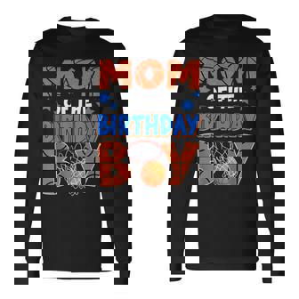Basketball Mom Of The Birthday Boy Family Matching Long Sleeve T-Shirt | Seseable CA