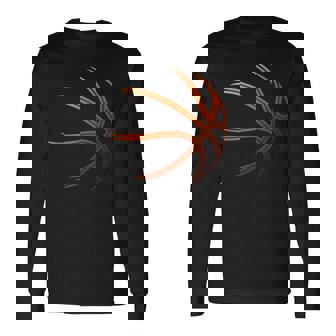 Basketball Silhouette Basketball Bball Sport Long Sleeve T-Shirt - Monsterry