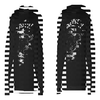 Bassferatu Gothic Horror Bass Guitar Player Halloween Parody Long Sleeve T-Shirt | Mazezy