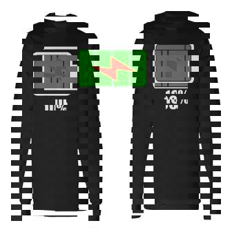 Batterie Restante 100 Batterie Pleine Puissance T-shirt à manches longues - Cadeauxyz