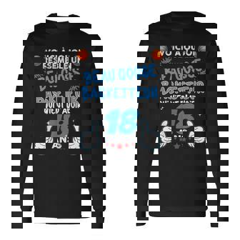 Beau Gosse 18 Ans Basketteur Humour Cadeau D'anniversaire T-shirt à manches longues - Cadeauxyz