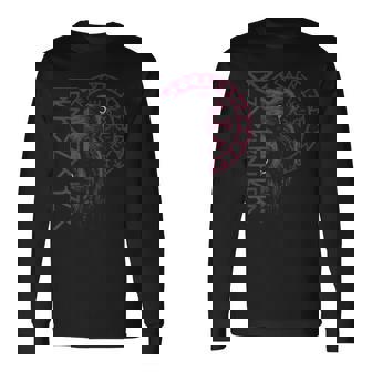 Berserker Bear Warrior Nordic Mythology Viking Compass Long Sleeve T-Shirt - Monsterry