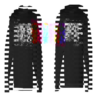 Best Friend レトロレインボーダッシュフラッターシャイレアリティ 長袖Tシャツ - Kawaiitshirt