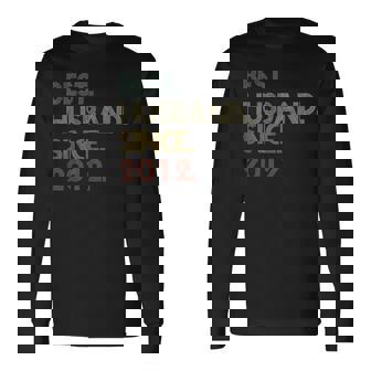 Best Husband Since 2012 Epic Couple 13th Wedding Anniversary Long Sleeve T-Shirt | Mazezy