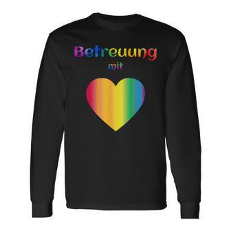 Betreuung Mit Herz Buntes Herz Für Pflegekräfte Langarmshirts - Geschenkecke