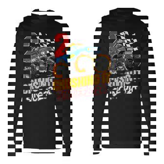 Birthday Monster Truck 2 Year Old Boys 2Nd Party Born 2024 Long Sleeve T-Shirt | Seseable CA