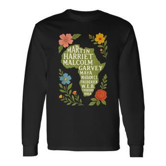 Black Leaders Black History Month African American Long Sleeve T-Shirt | Seseable FR