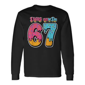Blue I Was 6 Now I'm 7 Birthday Boy Bday Long Sleeve T-Shirt - Thegiftio UK