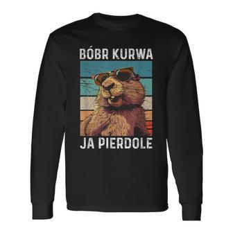 Bobr Kurwa Meme Retro Biber Kurwa Langarmshirts - Geschenkecke