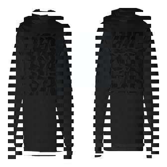 Bold Monochrome Typography 長袖Tシャツ - Kawaiitshirt