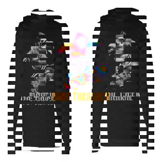 Bone Thrasher Skeleton Skateboarder Halloween Long Sleeve T-Shirt - Thegiftio