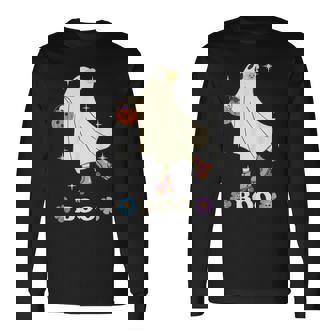 Boo Roller Skating Hippie Ghost Love Roller Skate Halloween Long Sleeve T-Shirt | Mazezy