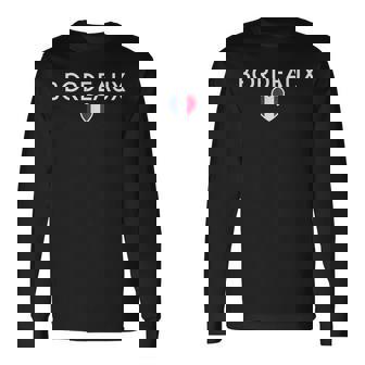 Bordeaux France Francia Bandera Francés Camiseta de manga larga - Regaloses