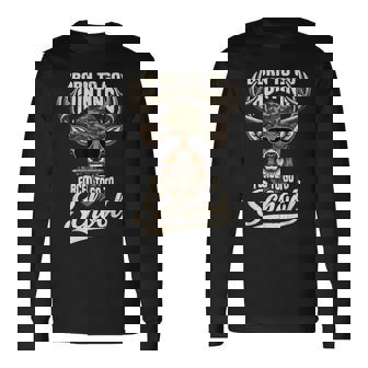 Born To Go Hunting Forced To Go Back To School Camo Deer Boy Long Sleeve T-Shirt | Seseable UK