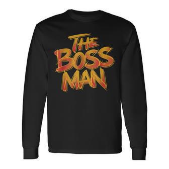 The Boss Man Boys Men's Leadership Executive Power Long Sleeve T-Shirt - Thegiftio UK