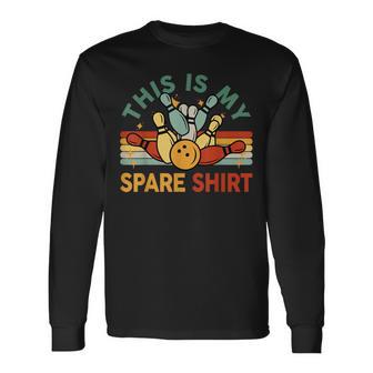 Bowling- Bowling This Is My Spare Long Sleeve T-Shirt - Thegiftio UK