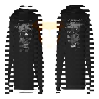 Boxer Fantaisie Avec Lunettes Deoleil T-shirt à manches longues - Cadeauxyz